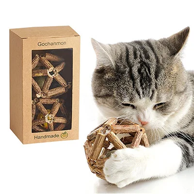 Gochanmon Natural Silvervine Catnip Ball_ Gochanmon Natural Silvervine Catnip Ball