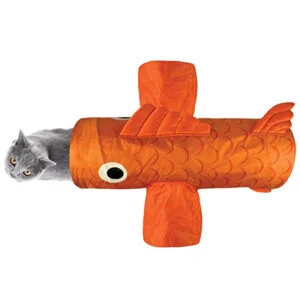 Quirky Kitty Orange Goldfish Play Tunnel Cat Toy