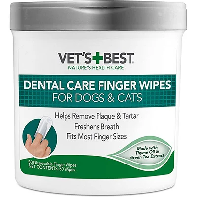 Vet's Best Dental Care Finger Wipes for Cats & Dogs Vet's Best Dental Care Finger Wipes for Cats & Dogs