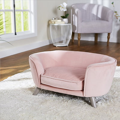 Enchanted Home Pet Romy Sofa Cat and Dog Bed with Removable Cover Enchanted Home Pet Romy Sofa Cat and Dog Bed with Removable Cover