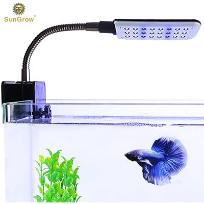 SunGrow Betta Fish Tank LED Aquarium Light