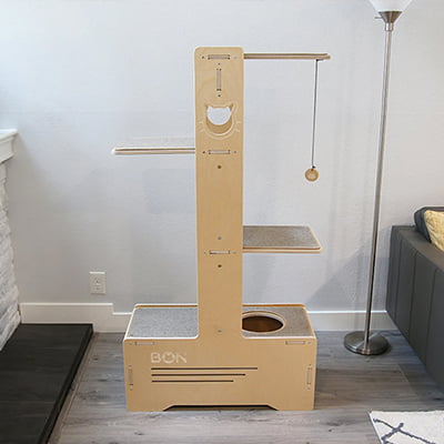 Modern Design Wooden Full size Paseo Cat Tower