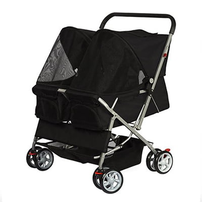 Paws & Pals Folding Double Dog Stroller