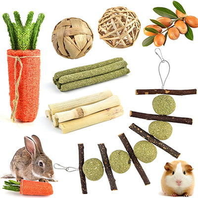 Pweituoet Rabbit Chew Toys, Small Animal Chew Treat