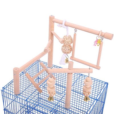 QBLEEV Bird Cage Play Stand Toy Set