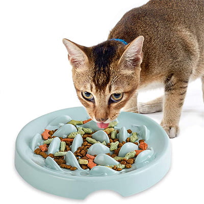 Melamine Slow Feeder Cat Bowl