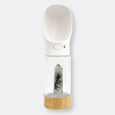 Portable Tourmaline Crystal Infused Pet Water Bottle