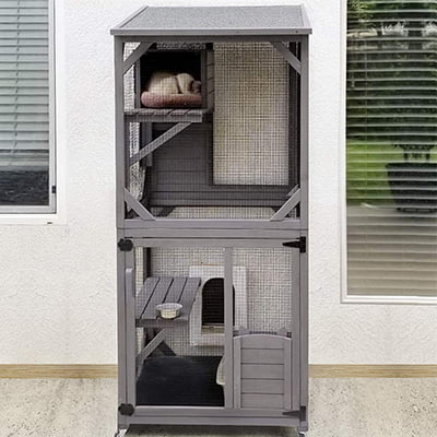 GUTINNEEN Cat House Outdoor Cage Cat Enclosure