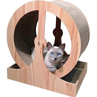 RSTJ-Sjef Cat Exercise Wheel Cat Scratcher Cardboard Wheel