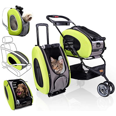 Ibiyaya 5 in 1 EVA Pet Carrier Stroller