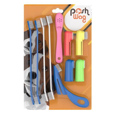 PoshWag Dog ToothBrush Dog Set Kit