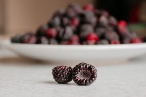 Blackberries closeup shot