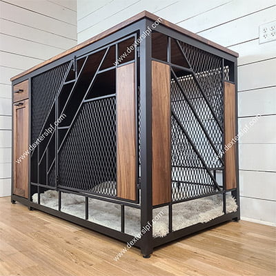 Remy Dog Crate Furniture with Food Storage