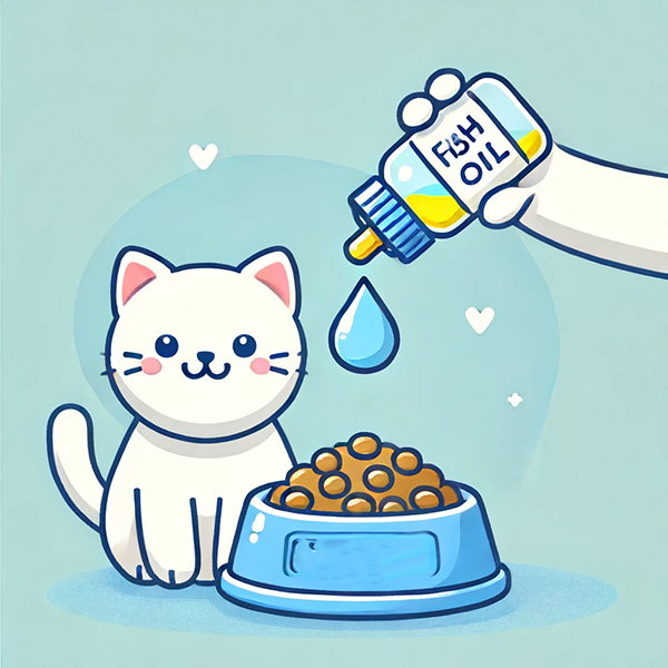 Adding fish oil to cat food