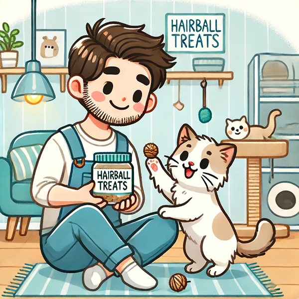 Hairball treats for cats