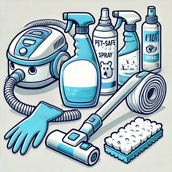 Preparing essential cleaning supplies