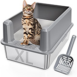 PEMATAR Stainless Steel Enclosed Litter Box thumbnail